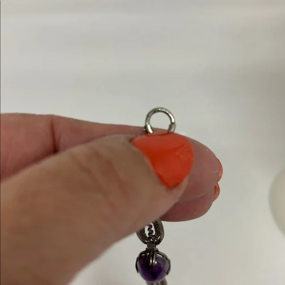 Beautiful Vintage Amethyst and Sterling Bracelet - Picture 14 of 16